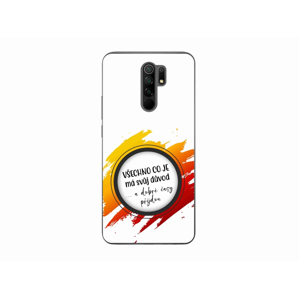 Gél borítás mmCase a Xiaomi Redmi 9 - idézet 3 fehér háttérrel
