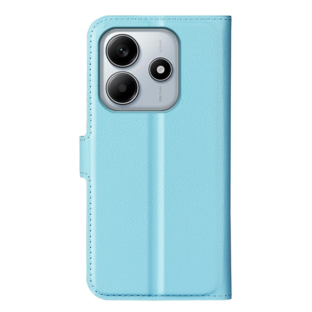 Litchi könyv tok Xiaomi Redmi Note 14 5G-hez - kék