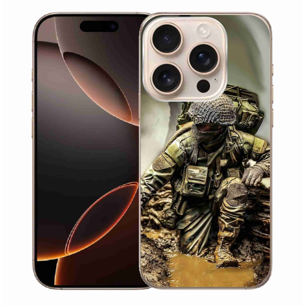 Gél védőburkolat mmCase iPhone 16 Pro Max készülékhez - katonás