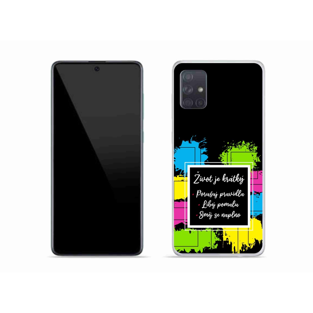 Gél borítás mmCase Samsung Galaxy A51 - idézet 5 fekete háttérrel