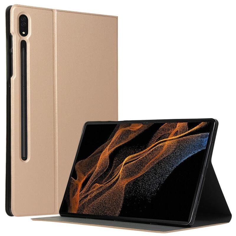 Összecsukható, pozicionálható tok Samsung Galaxy Tab S8 Ultra készülékhez - arany színben