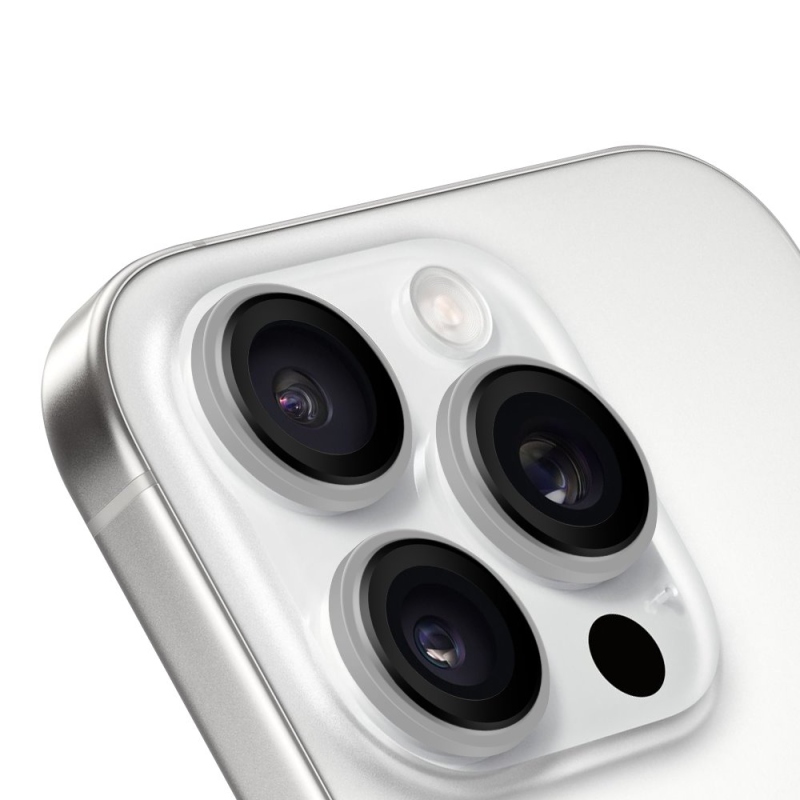 CSOMAG:ME objektívvédő Apple iPhone 15 Pro/15 Pro Max fehér titán
