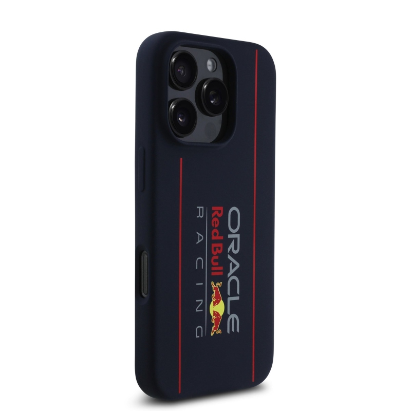 Red Bull szilikon függőleges logós MagSafe hátlap iPhone 16 Pro Max-hoz Navy Navy