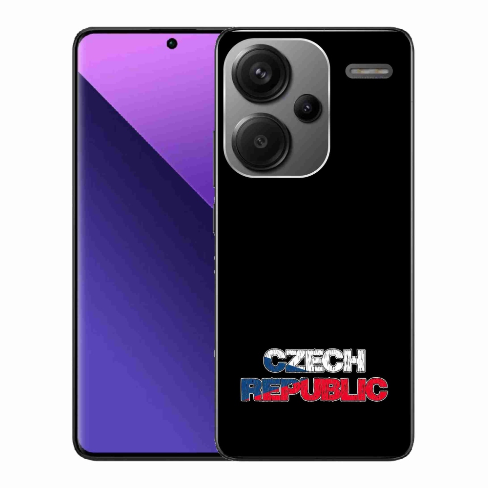 Gél borító mmCase a Xiaomi Redmi Note 13 Pro+ 5G - Csehország fekete háttérhez