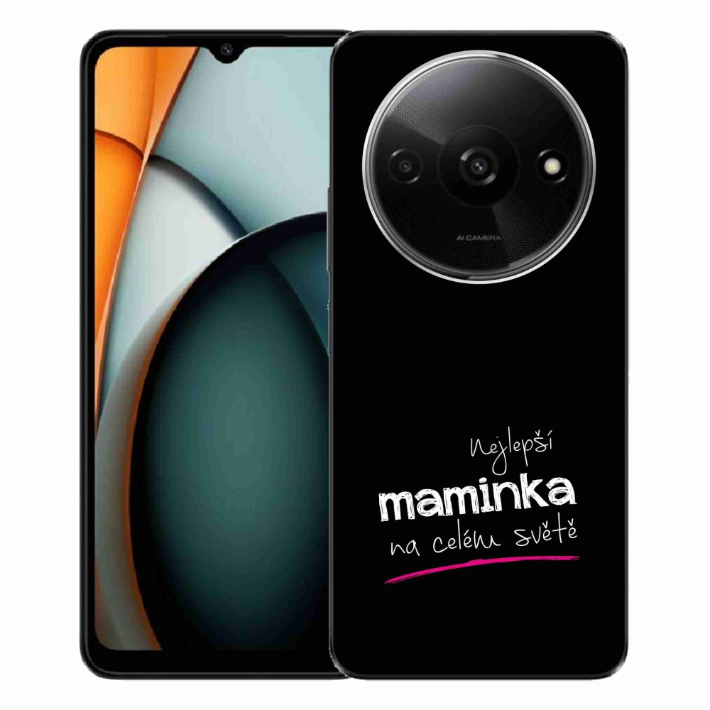 Gél borító mmCase a Xiaomi Redmi A3-on - legjobb anya 4 fekete háttérrel