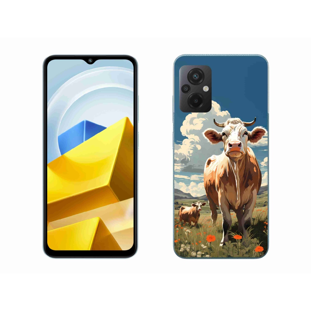 Gél borítás mmCase a Xiaomi Poco M5 4G-hez - tehenek a réten