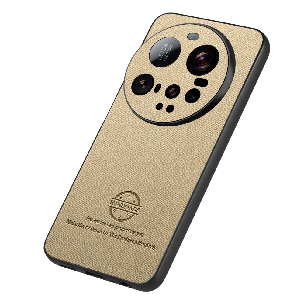 Kézzel készített zselés tok műbőrrel Xiaomi 15 Ultra - khaki színű