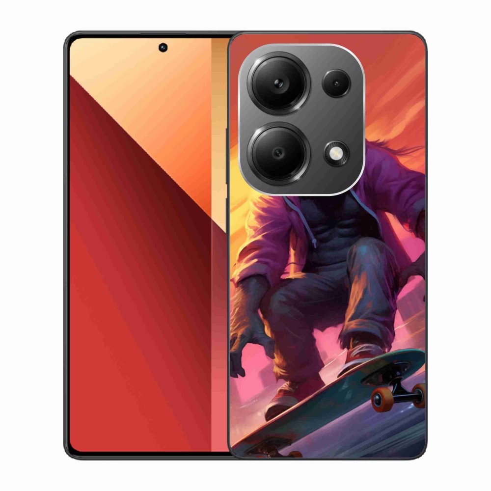 Gél borítás mmCase a Xiaomi Redmi Note 13 Pro 4G/Poco M6 Pro számára - gorilla a gördeszkán