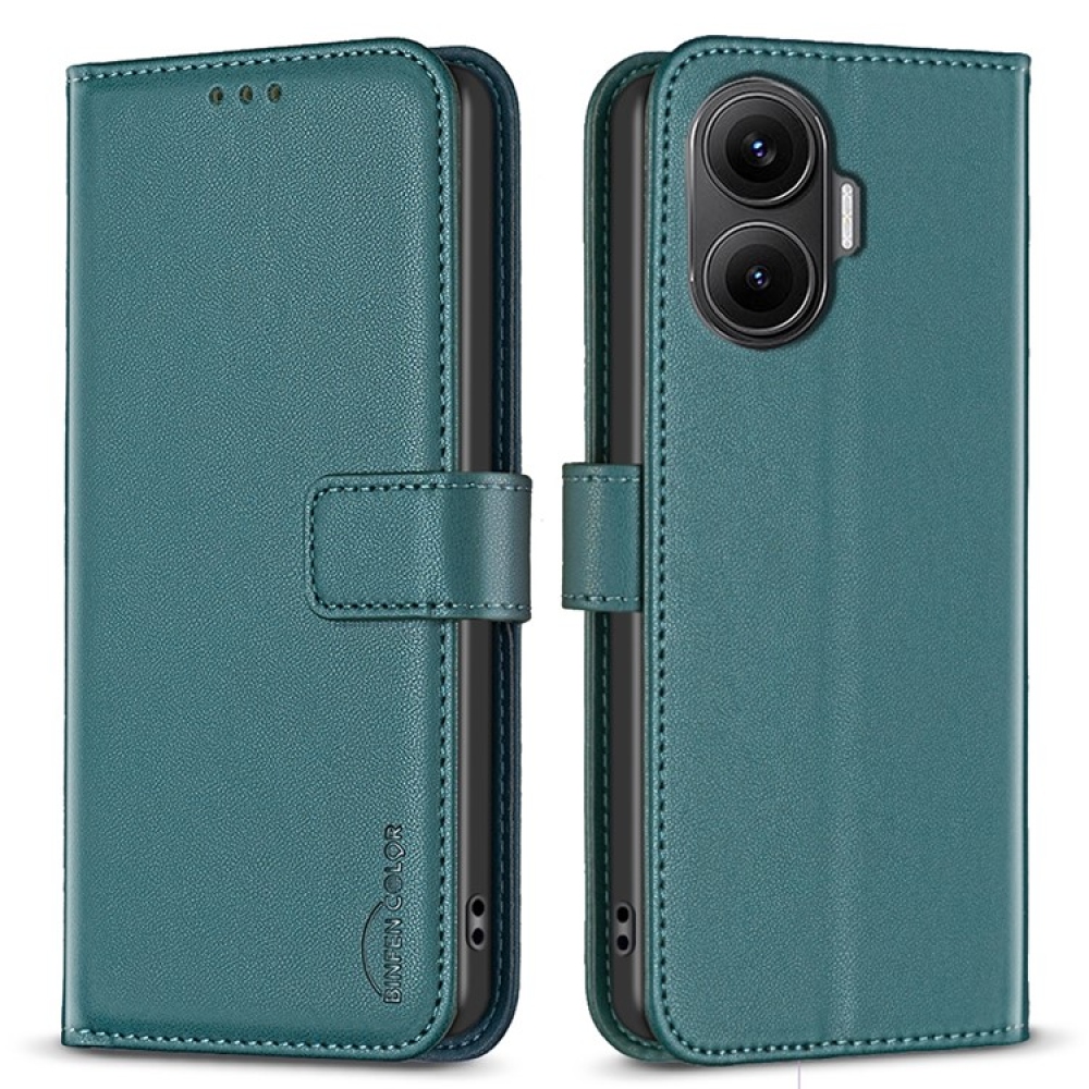 BNF könyv tok a Xiaomi Poco F7 5G-hez - zöld