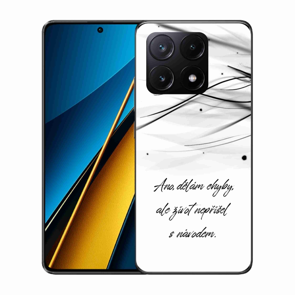Gél borítás mmCase a Xiaomi Poco X6 Pro 5G számára - idézem fehér háttér