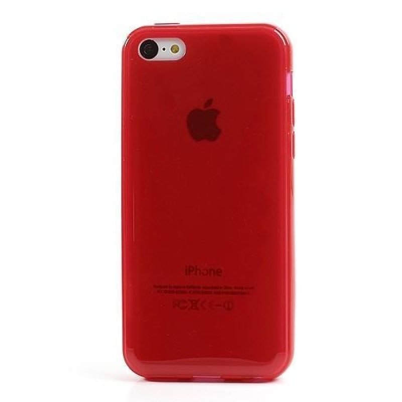 Fagyos matt zselés tok iPhone 5C készülékhez - piros