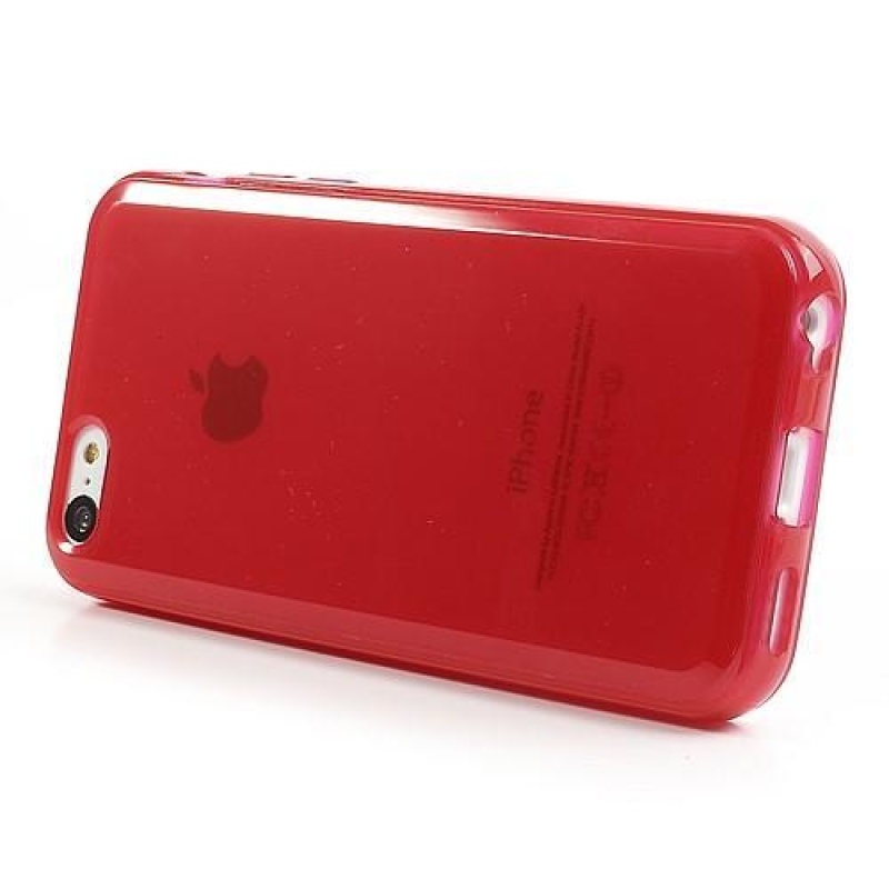 Fagyos matt zselés tok iPhone 5C készülékhez - piros