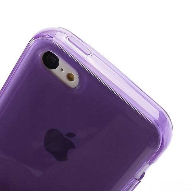 Fagyos matt zselés tok iPhone 5C készülékhez - lila
