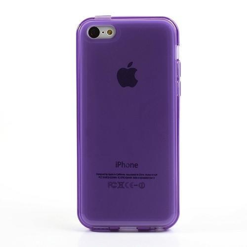 Fagyos matt zselés tok iPhone 5C készülékhez - lila