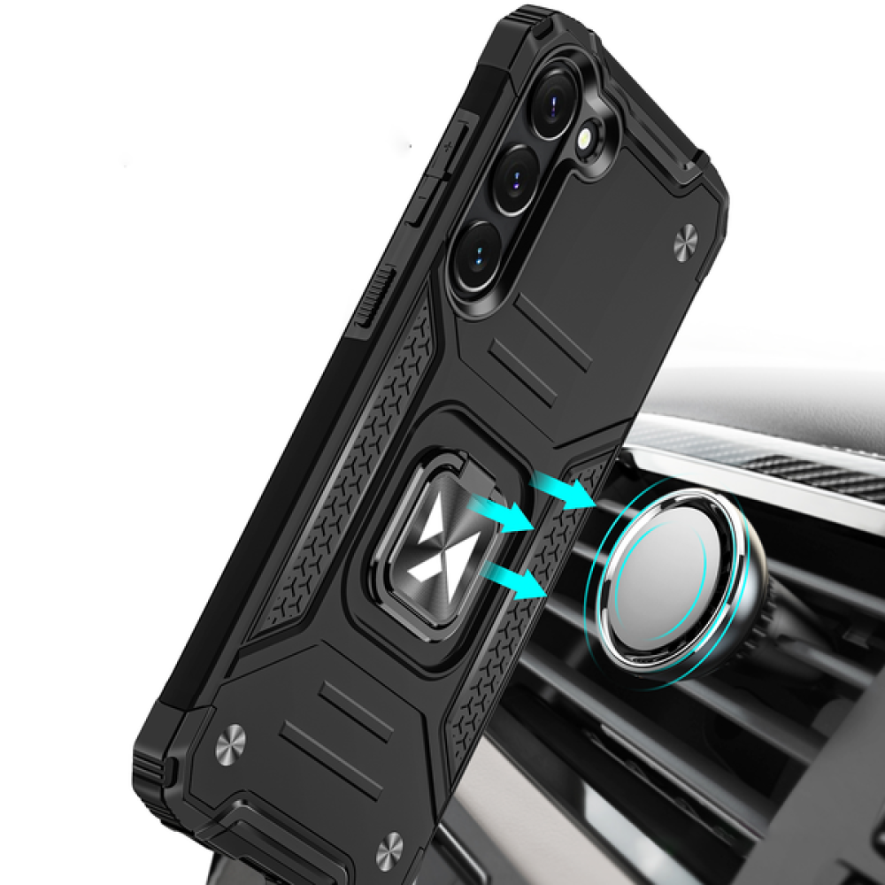 Wozinsky Ring tartós borító Samsung Galaxy S23 készülékhez - fekete