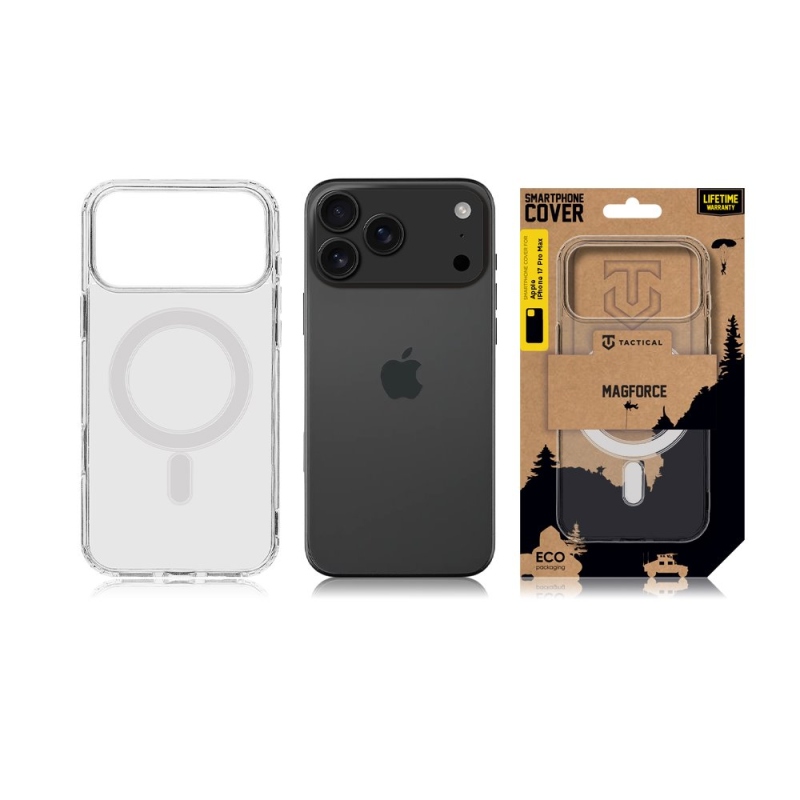 Taktikai MagForce borítás Apple iPhone 17 Pro Max készülékhez Átlátszó
