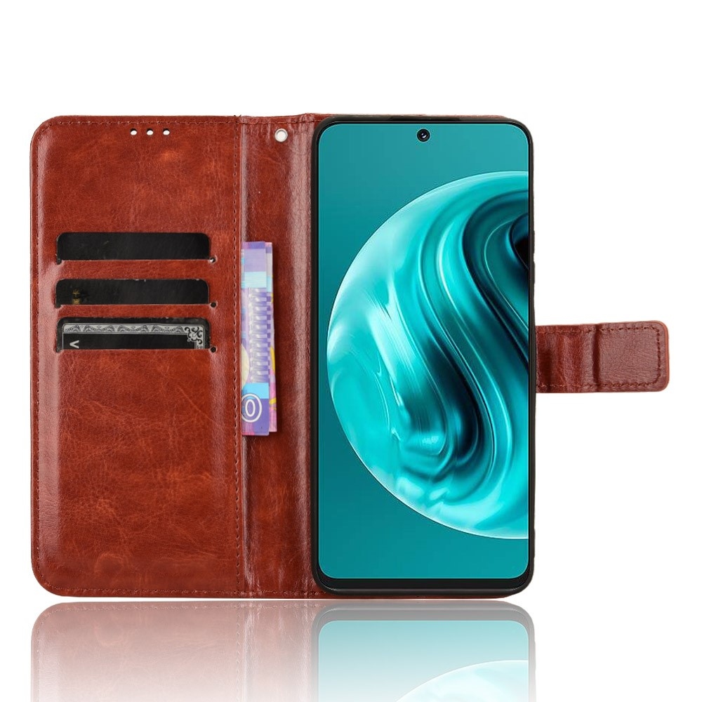 Őrült könyv tok a Huawei Nova 12i készülékhez - barna