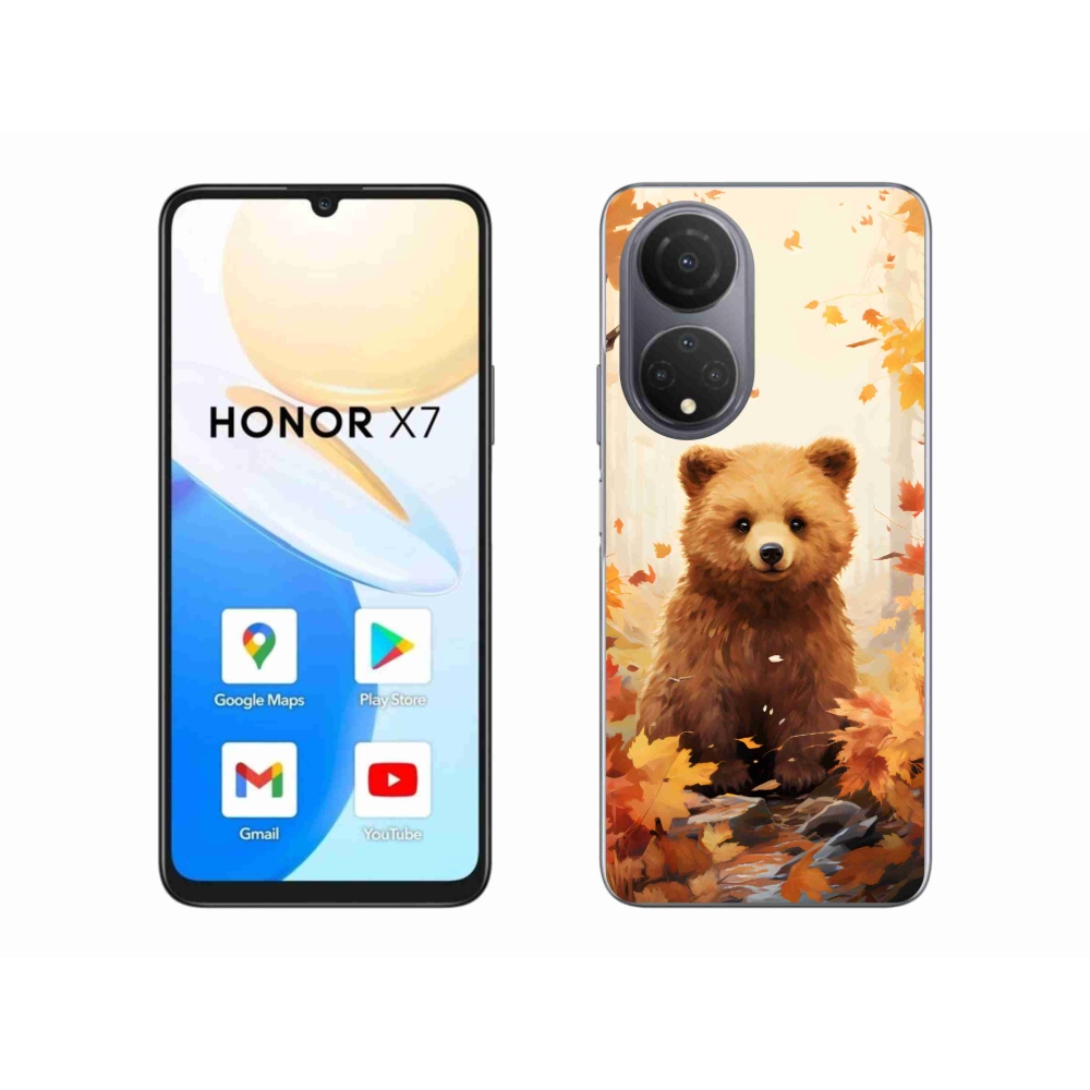 Zselés borítás mmCase a Honor X7-hez - medve az erdőben