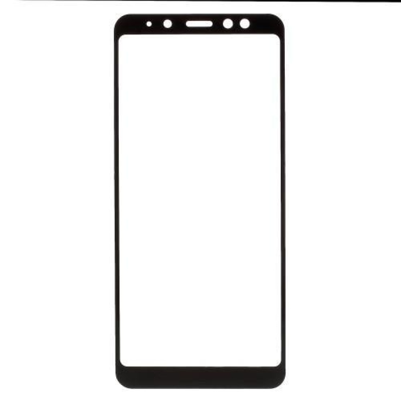Teljes, teljes képernyős edzett üveg Samsung Galaxy A8 Plus (2018) - fekete szegéllyel