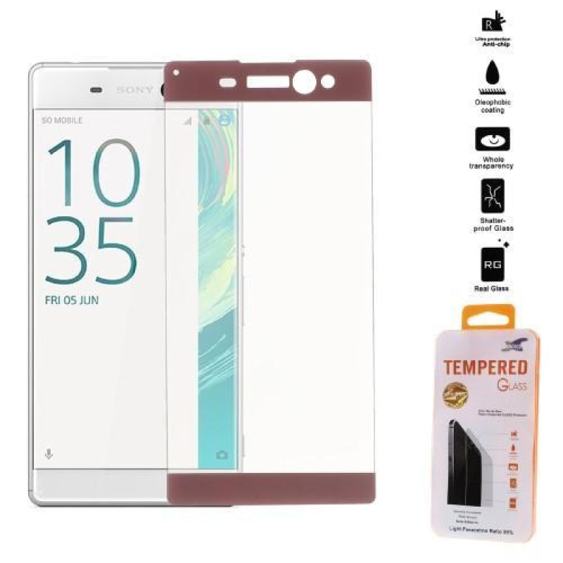 Teljes, teljes képernyős edzett üveg Sony Xperia XA Ultra - rózsaarany szegéllyel