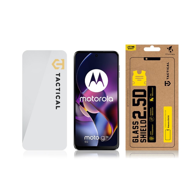 Taktikai üvegpajzs 2,5D üveg a Motorola G54 5G/Power Edition számára Tiszta