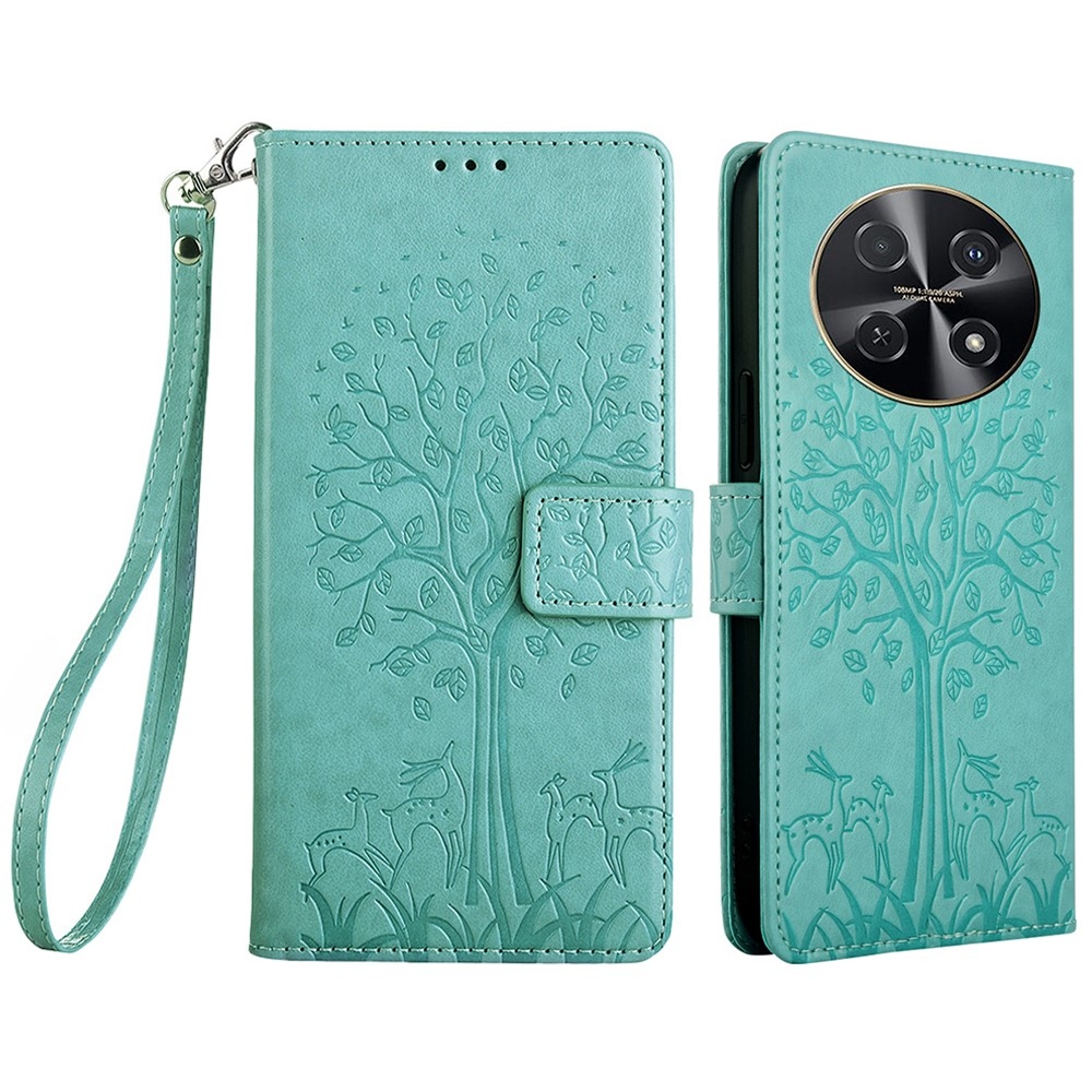 Fa könyvtáska Huawei Nova 12i készülékhez - teal színű