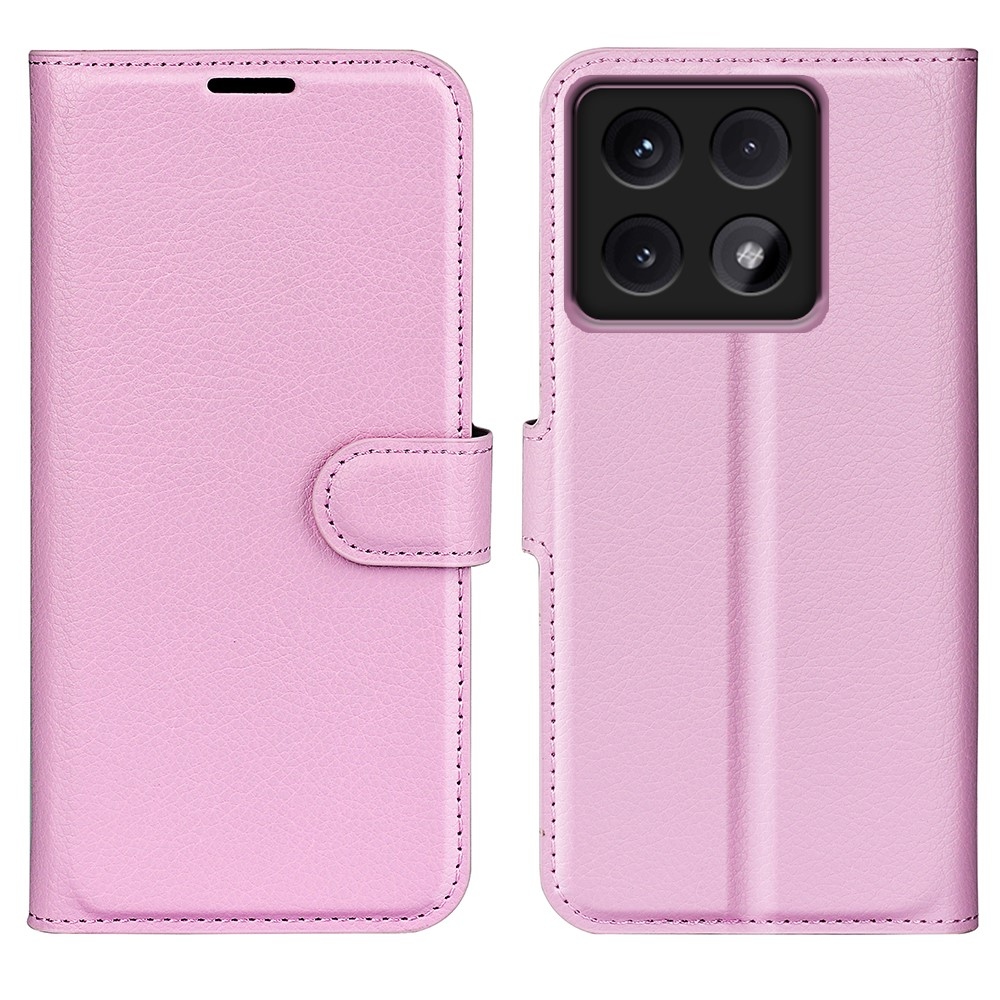 Litchi könyv tok a Xiaomi 14T Pro-hoz - rózsaszínű