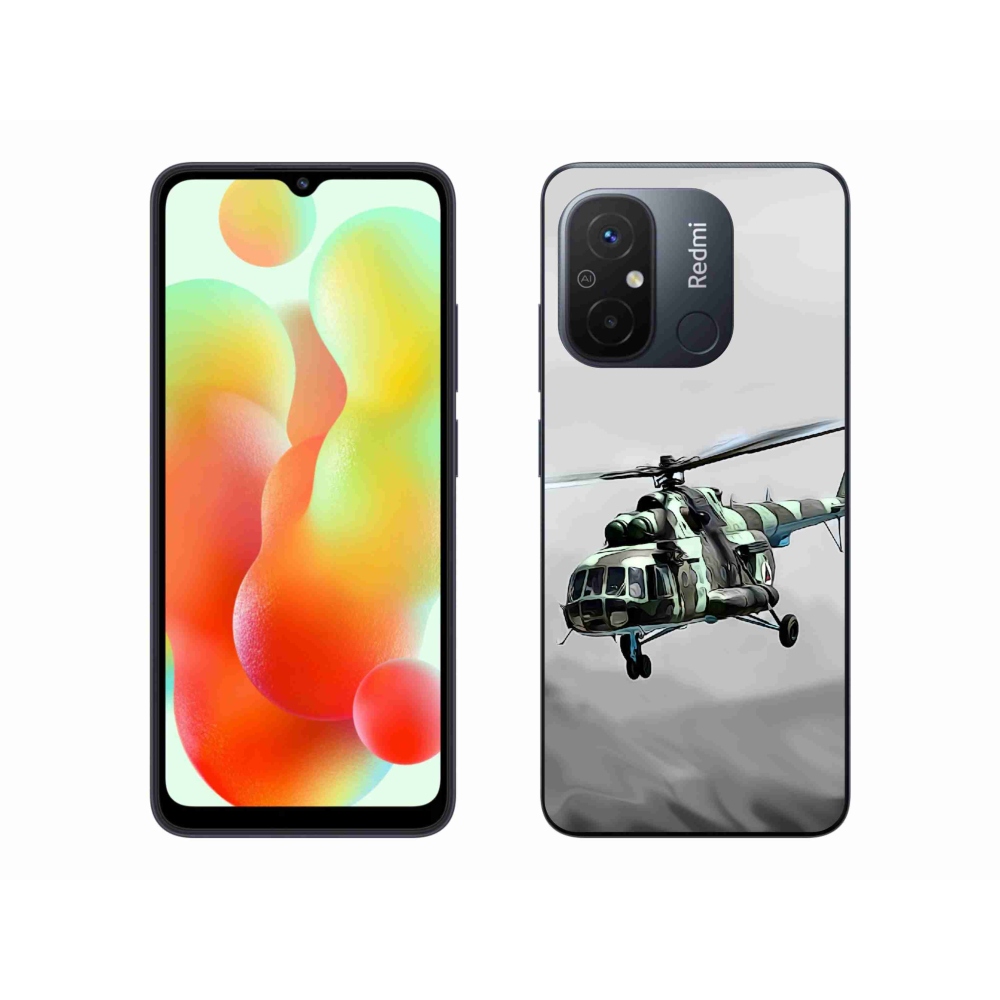 Gél borítás mmCase a Xiaomi Redmi 12C-hez - katonai helikopter