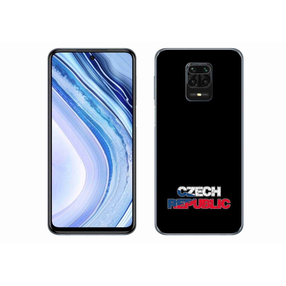 Gél borítás mmCase a Xiaomi Redmi Note 9S - Csehország fekete háttérrel