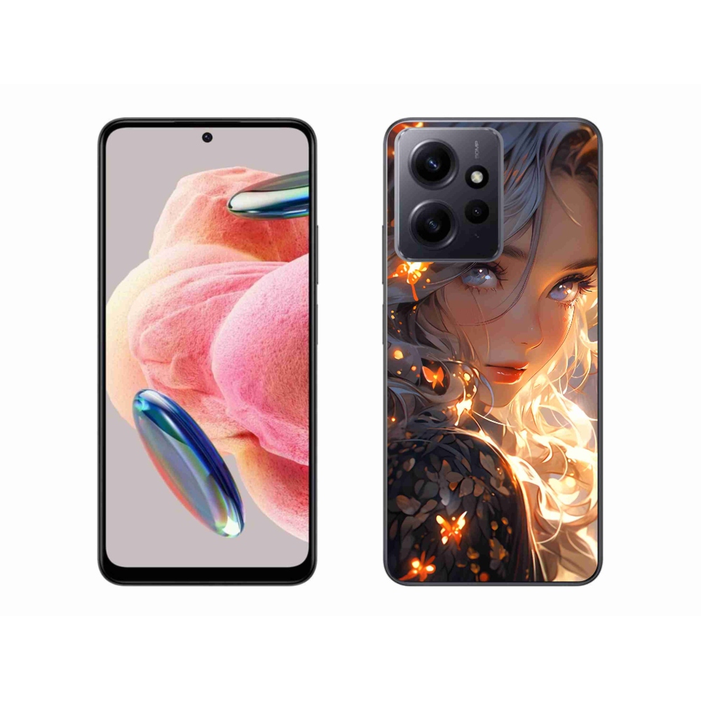 Gél borító mmCase a Xiaomi Redmi Note 12 4G-hez - lány és pillangók