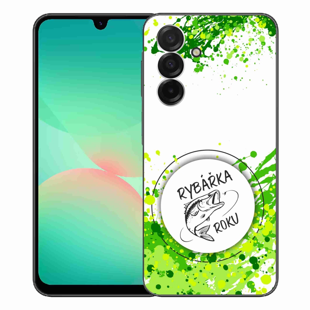 Zselés borító mmCase Samsung Galaxy A26 5G - Az év horgásza fehér háttérrel