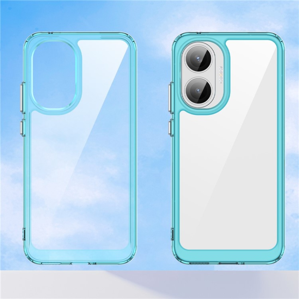 Gél tok fix hátlappal Xiaomi Poco F7 5G - világoskék
