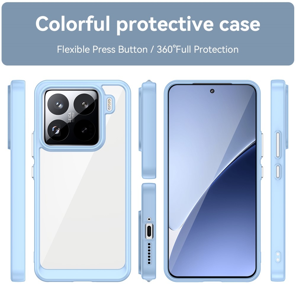 Gél tok fix hátlappal Xiaomi 15 Pro-hoz - kék