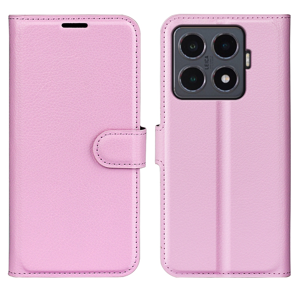 Litchi könyv tok a Xiaomi 15T Pro-hoz - rózsaszínű