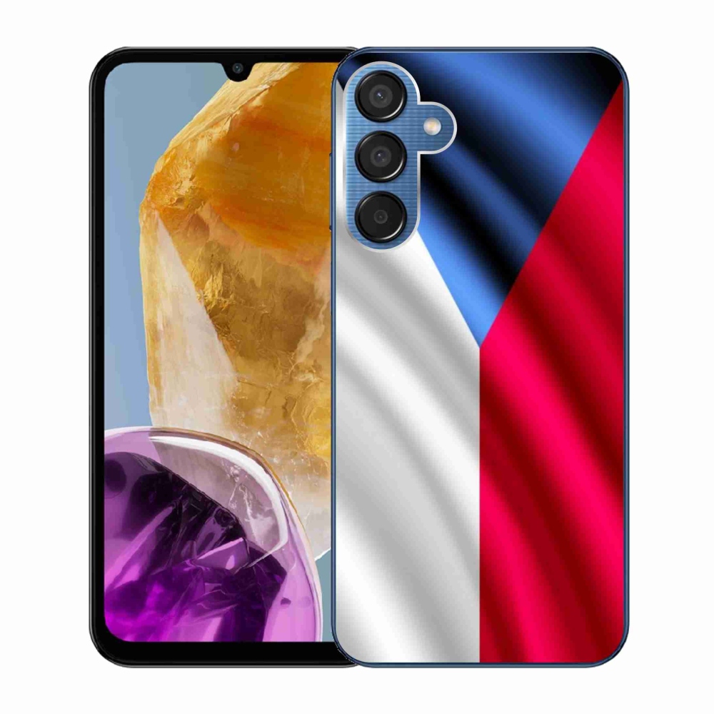 Zselés borítás mmCase Samsung Galaxy M15 5G - cseh zászlóhoz