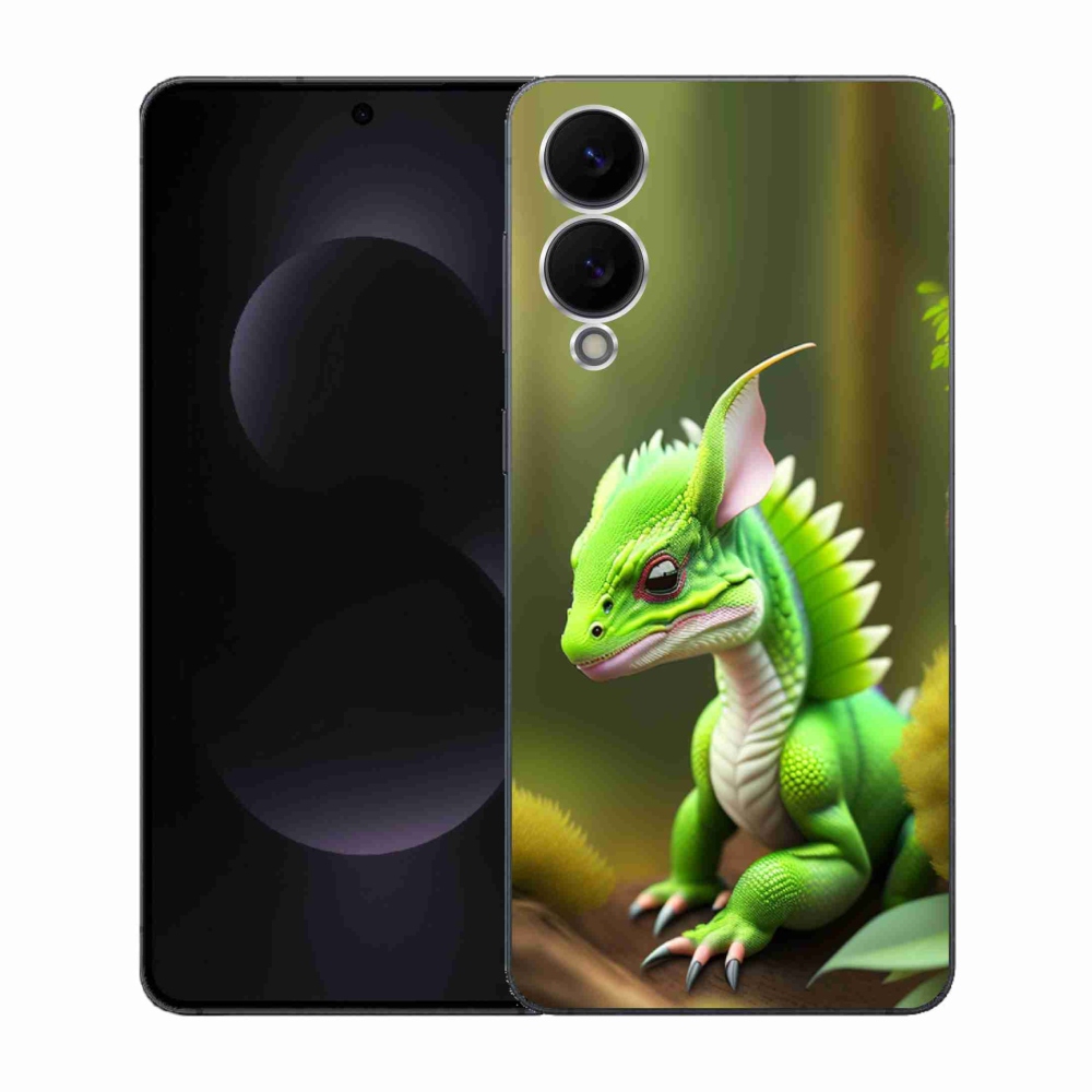 Zselés borítás mmCase Samsung Galaxy S25 Edge készülékhez - zöld sárkány