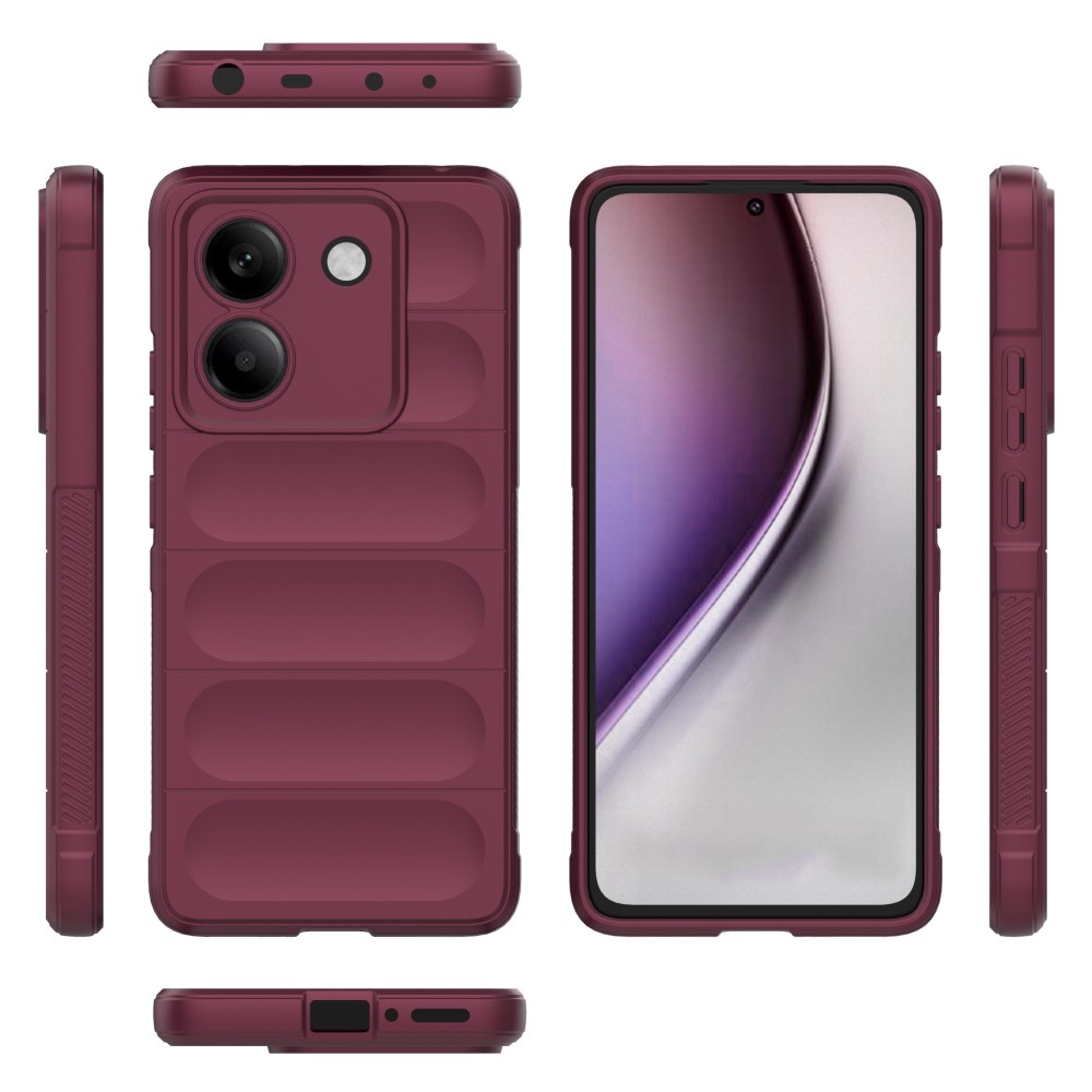 Rugg tartós zselés tok Xiaomi Poco M7 Pro 5G - bordó színben