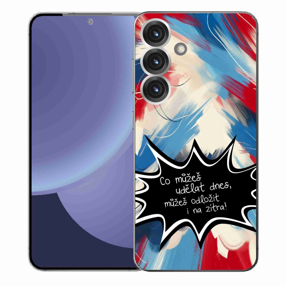Gél borító mmCase Samsung Galaxy S25+ készülékhez - vicces szöveg 9 fekete háttér