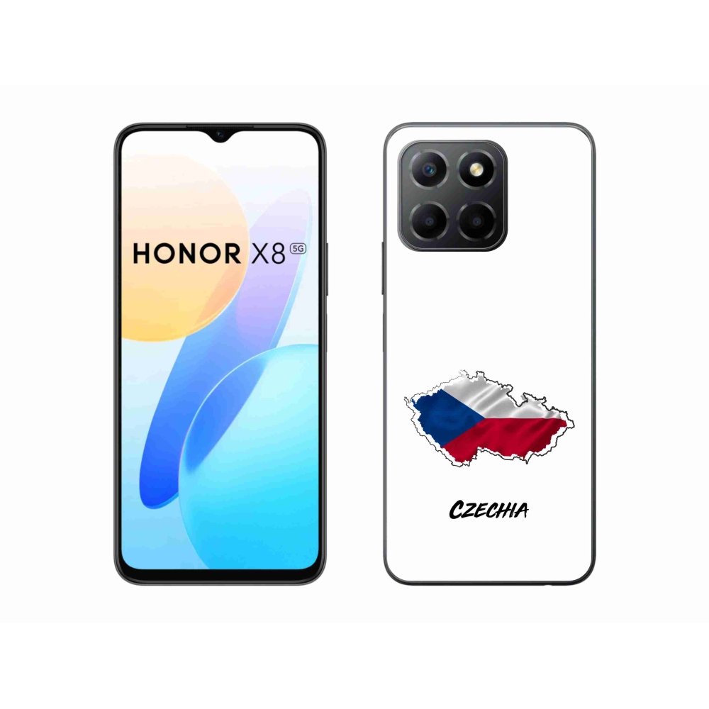 Gél borító mmCase a Honor X8 5G/Honor 70 Lite 5G készülékhez - Csehország fehér háttér
