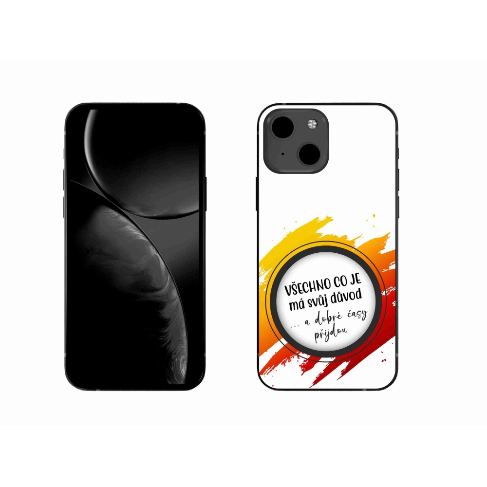 Gél borítás mmCase iPhone 13 6.1 - idézet 3 fehér háttérrel