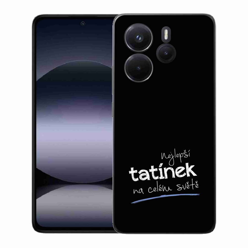 Gél borító mmCase a Xiaomi Redmi Note 14-hez - legjobb apuci 4 fekete háttérrel