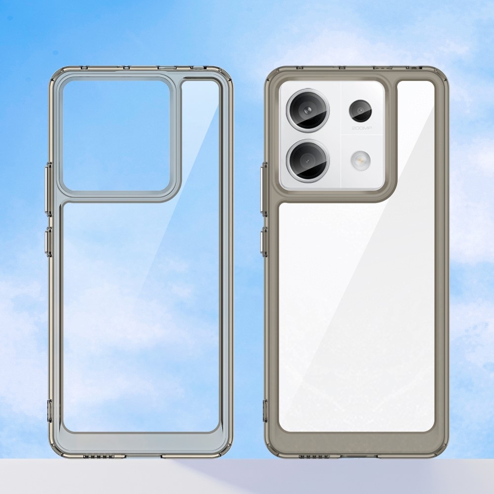 Gél tok kemény hátlappal a Xiaomi Redmi Note 13 Pro 5G/Poco X6 5G számára - szürke