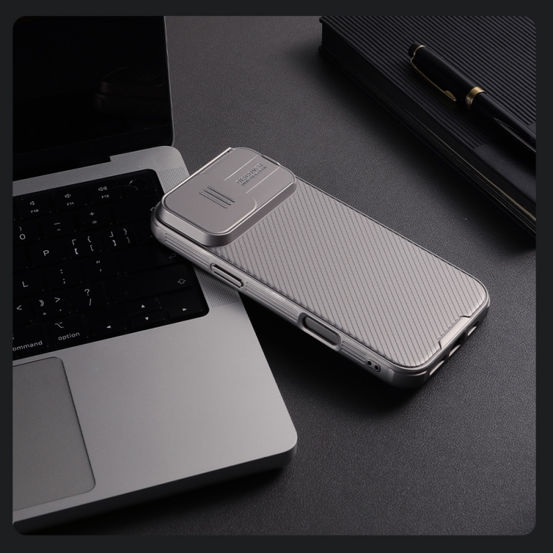 Nillkin CamShield PRO hátlap Apple iPhone 16 Pro Max készülékhez Titánium szürke