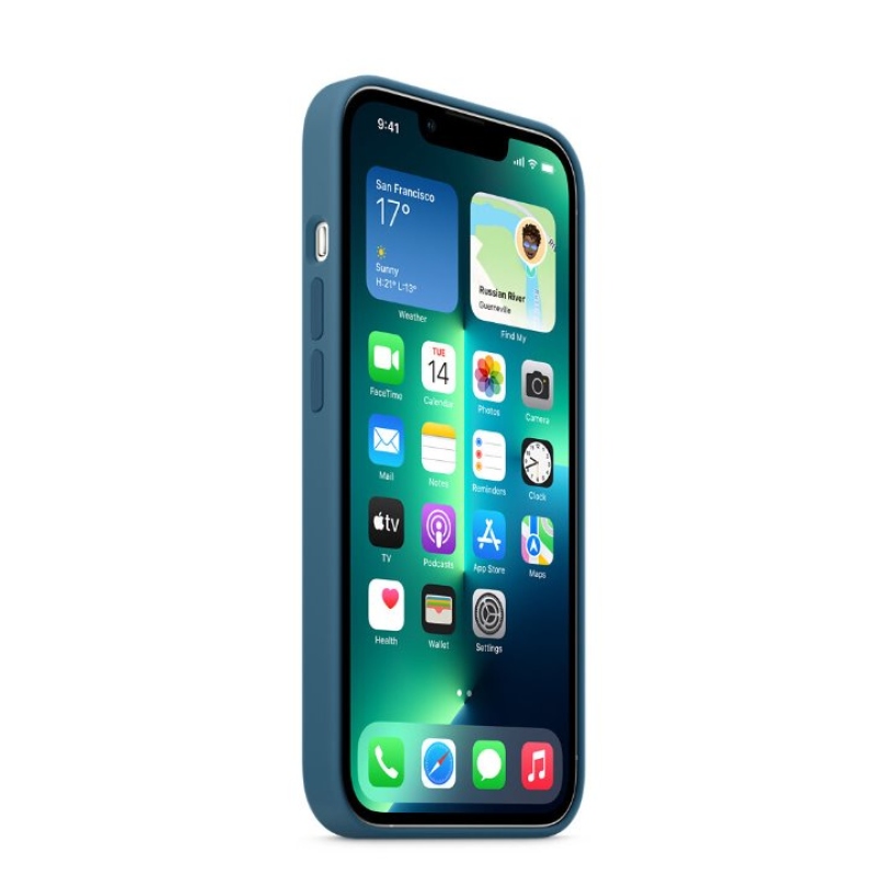 MM2G3ZE/A Apple szilikon borító, beleértve a. Magsafe iPhone 13 Pro készülékhez Blue Jay