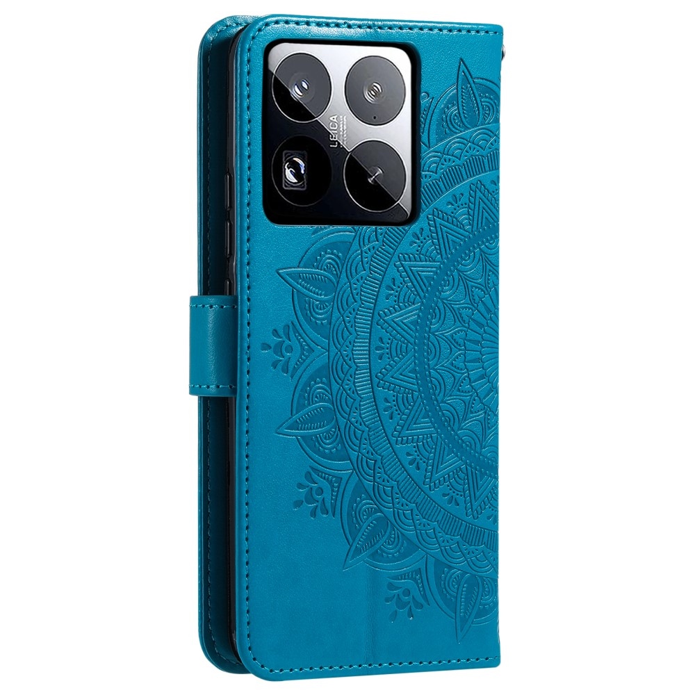 Mandala könyv tok Xiaomi 15 Pro-hoz - kék