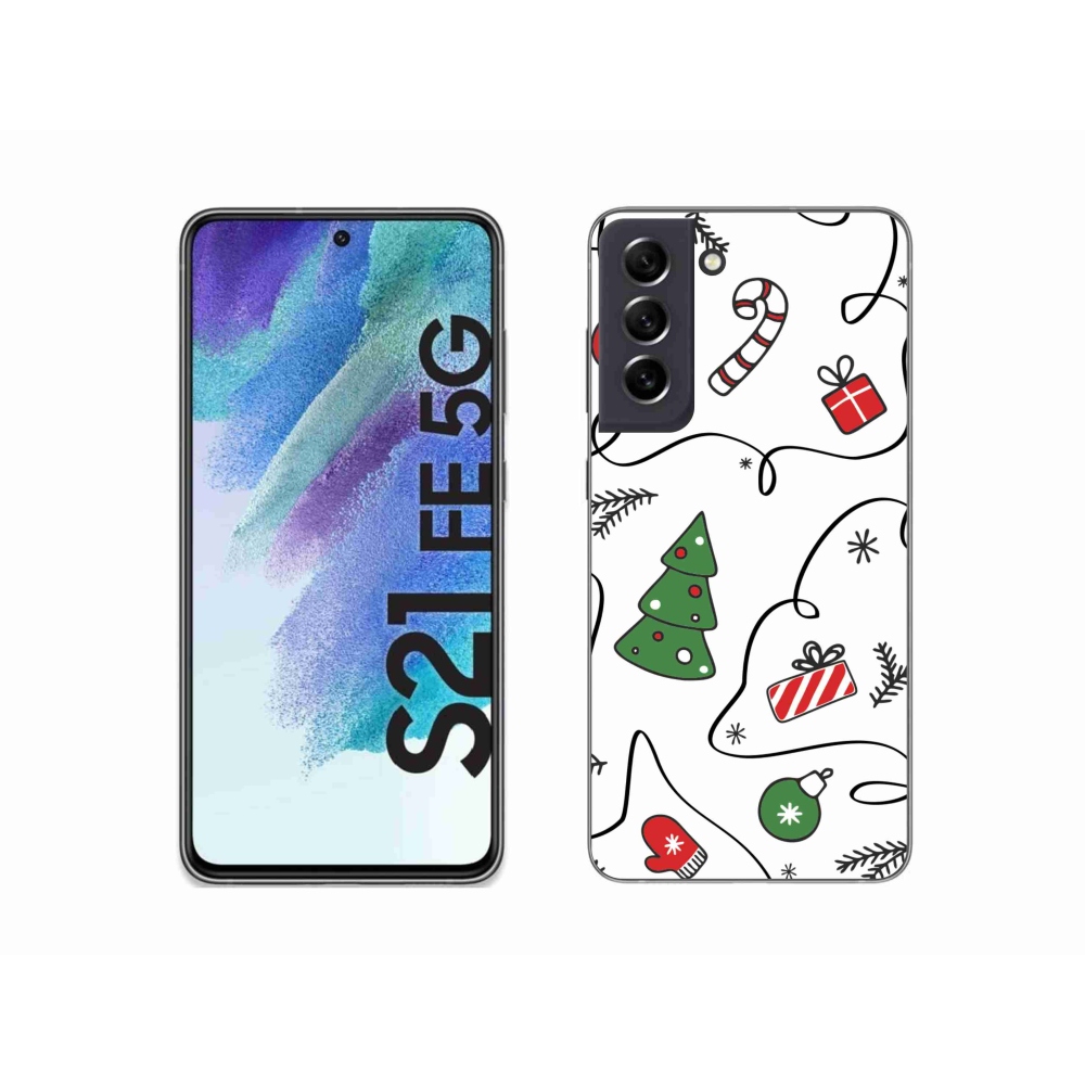 Gél borítás mmCase Samsung Galaxy S21 FE 5G - Karácsonyi motívumok