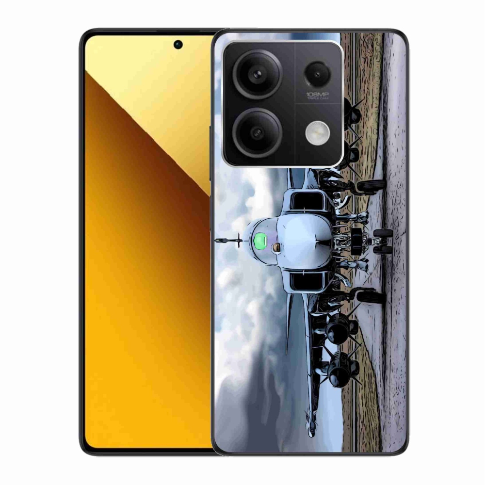 Gél borítás mmCase a Xiaomi Redmi Note 13 5G - katonai repülőgéphez