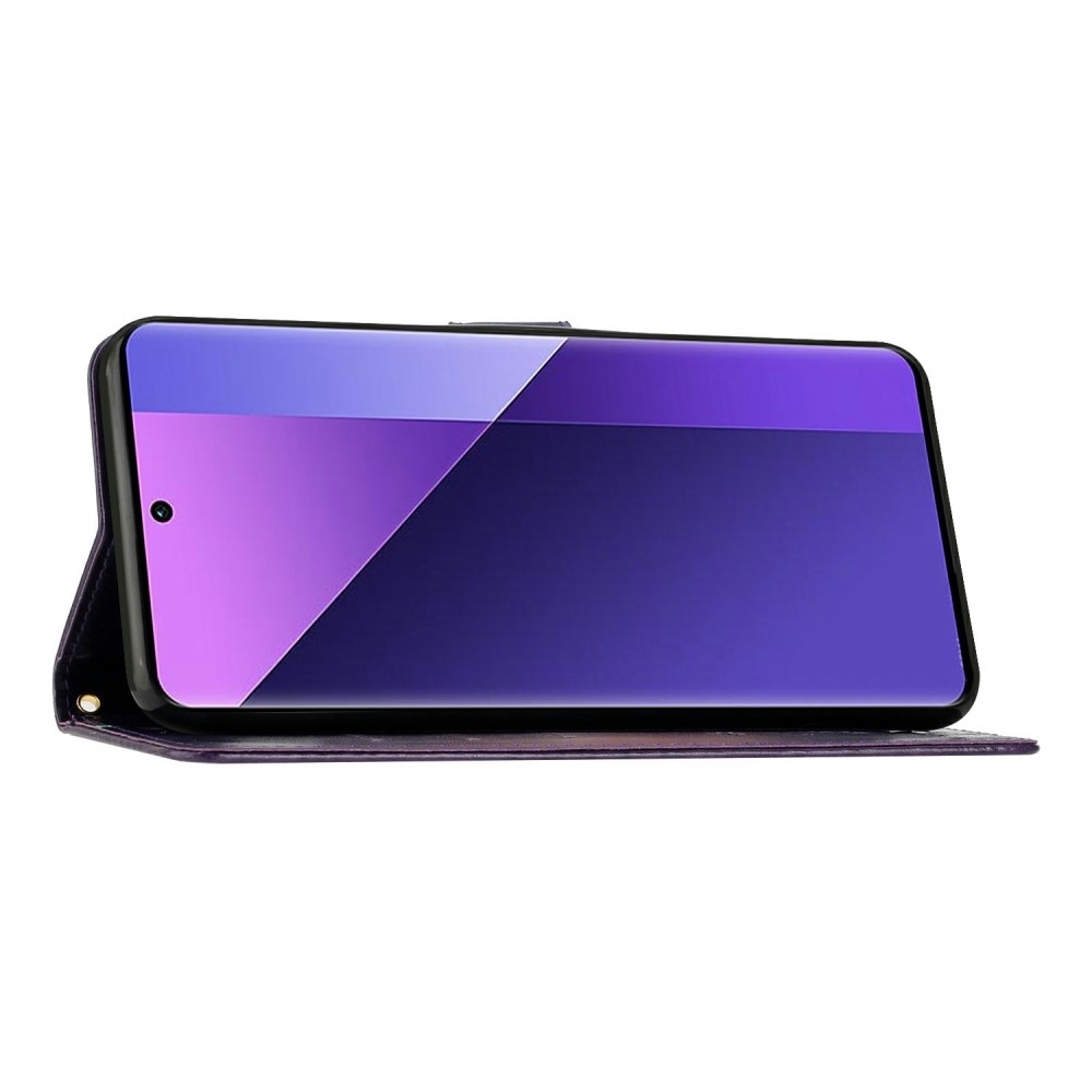 Virágok könyv tok Samsung Galaxy S25 Edge készülékhez - sötét lila