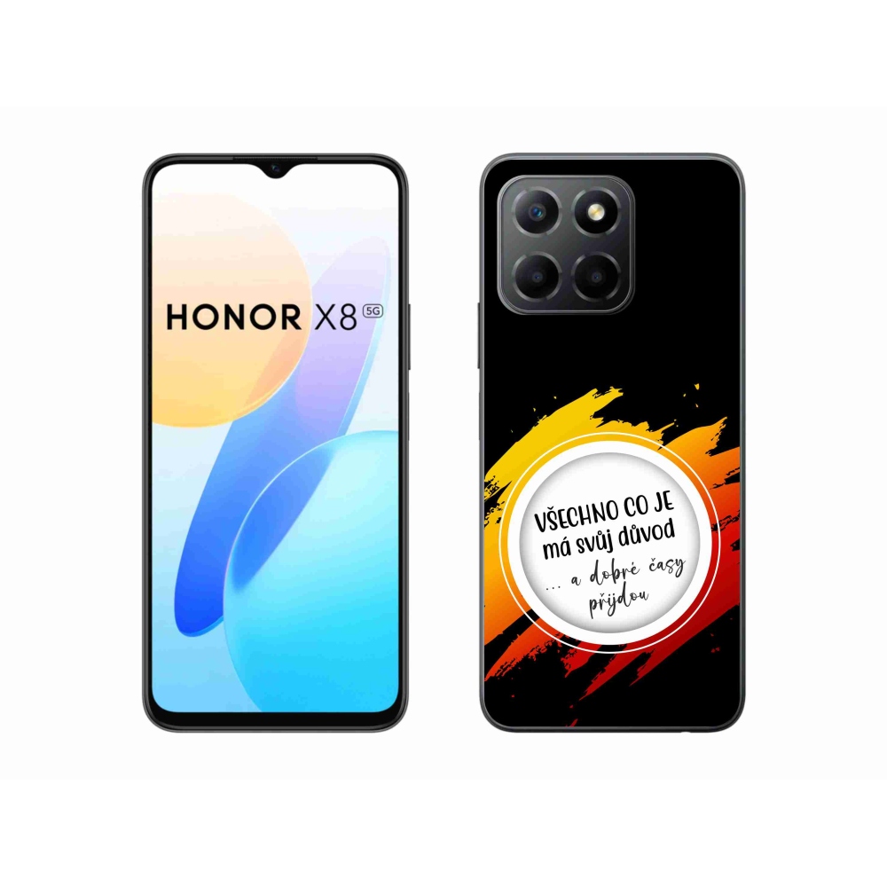 Gél borítás mmCase a Honor X8 5G/Honor 70 Lite 5G készülékhez - Idézet 3 fekete háttér