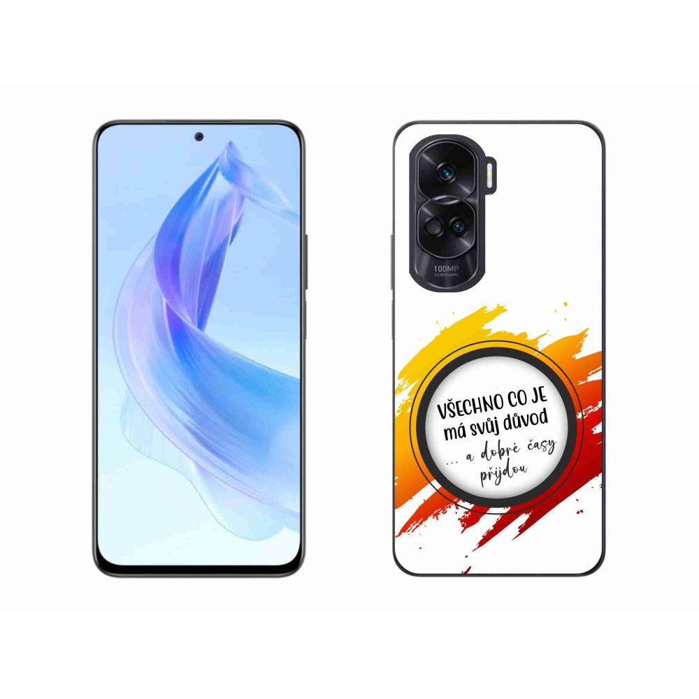 Zselés borítás mmCase a Honor 90 Lite készülékhez - idézet 3 fehér háttér